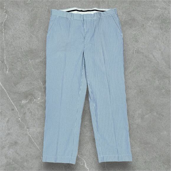 VTG Polo Ralph Lauren Savannah Pants Back Buckle Seersucker Stripe New w/ Flaw - Picture 1 of 15